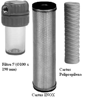 Filtre APA(trei piese) �100 x 190 mm-teava  trecere de 3/4"